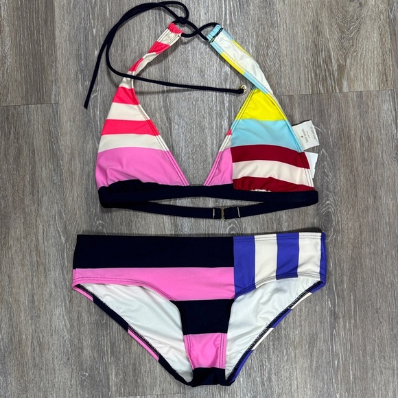 Kate Spade Multicolor Striped Bikini Set - Picture 1 of 1
